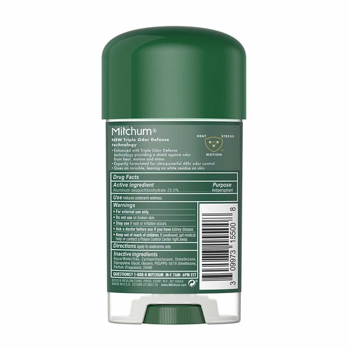 (12 Pack) NEW Mitchum Gel Unscented Anti-Perspirant Deodorant 2.25 oz - Picture 5 of 5