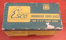 vtg esco 35 mm slide cover glass 2x2" quantity 54 Erie Scientific Buffalo, NY