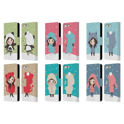 HEAD CASE DESIGNS WINTER KAPUZEN BRIEFTASCHE HUELLE AUS LEDER FÜR GOOGLE HANDYS