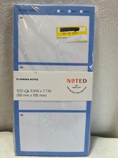NEW Noted By Post It Planning Notes 100 Pages 3.9" x 7.7" My Top Three Blue