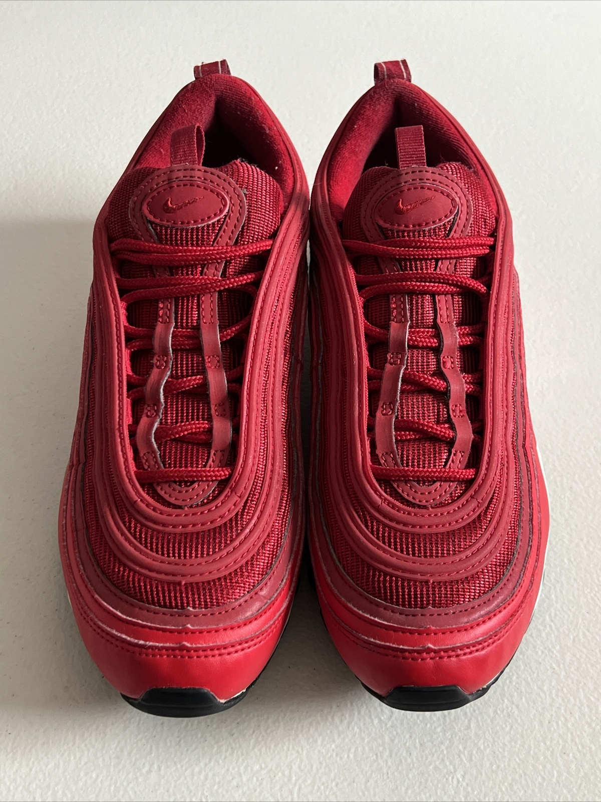 Woman Size 8.5 NIKE Air max 97 University Red & White CQ9896 Used