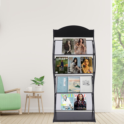 Multi-layer Book Shelf Rack Floor Storage Display Rack USspaper Comic Display