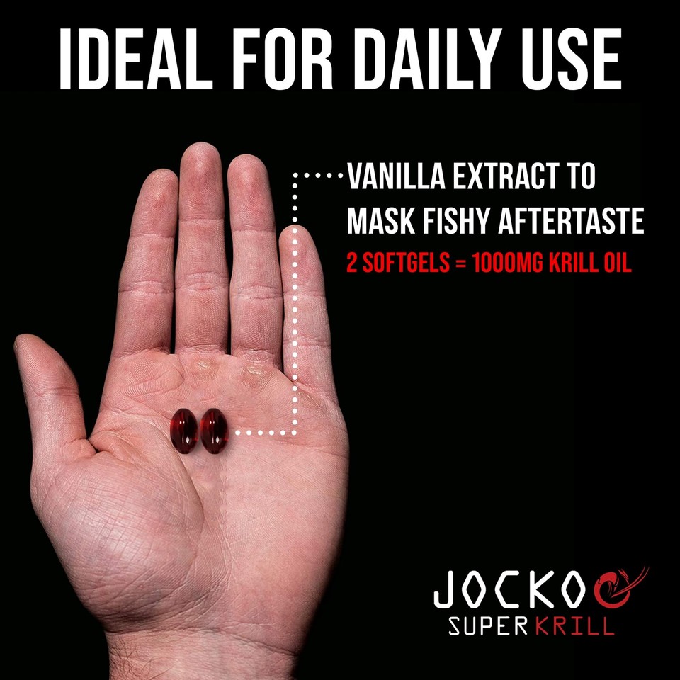 Jocko Fuel Antarctic Krill Oil Omega 3 Fatty Acid Supplements DHA & EPA