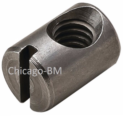 Cross Dowel Nut,1/4-20 x 14mm- Finish : Zinc- 12-25-50-100 pieces