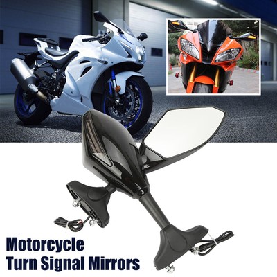 us motorcycle led turn signal rearview mirror for yamaha fzr 1000 yzf600 r6 fz6r ebay ebay