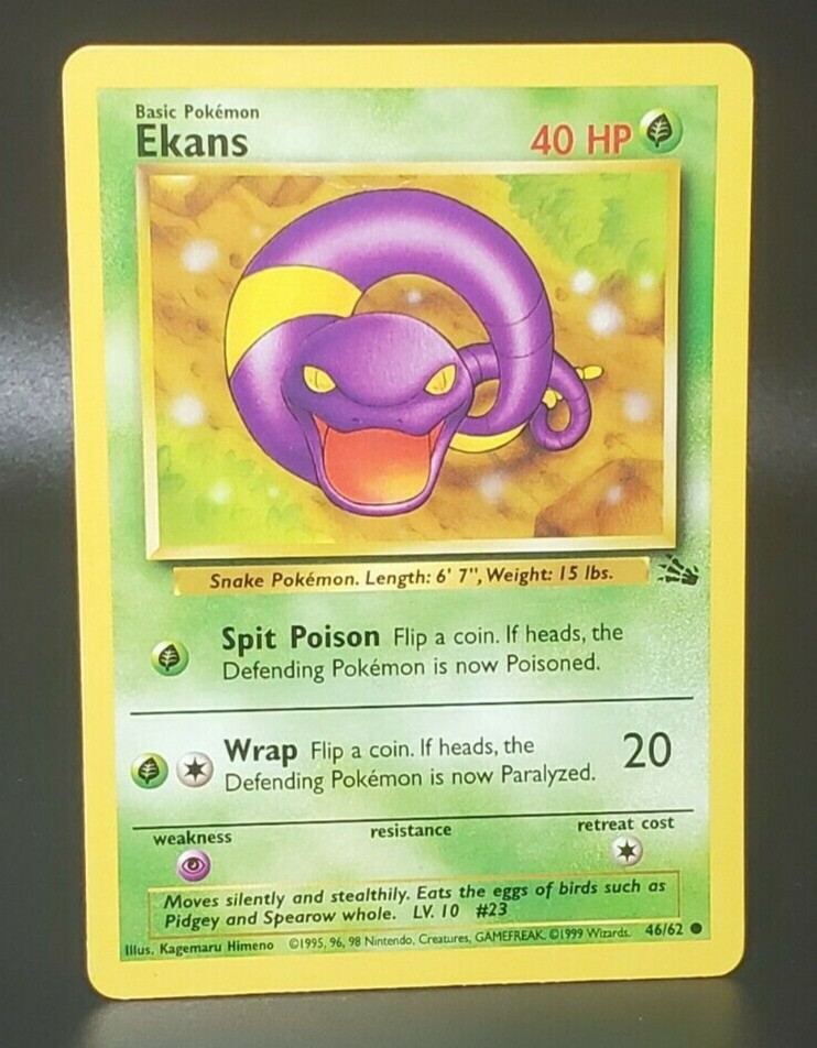 Pokemon Fossil Ekans Common Lightly Played #46