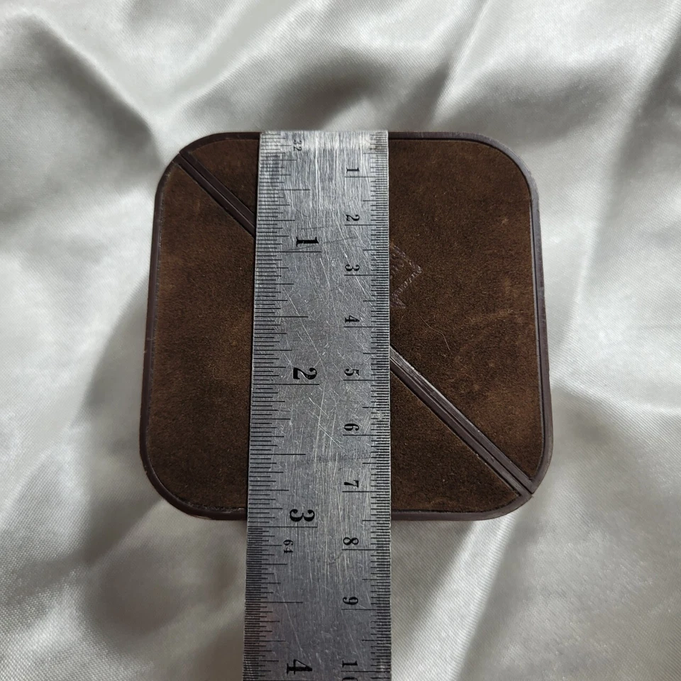 Authentic Rare Vintage Rado Watch Box Travel Box Velvet Brown Box Case Only - Image 4 of 4