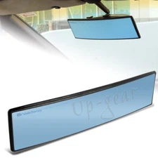 Universal Broadway Convex Interior Clip On Rear View Blue Tint Mirror 300MM Wide