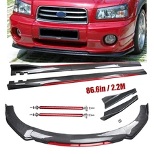 Front Bumper Lip Spoiler Splitter Carbon Fiber For Subaru Forester Bod Kit