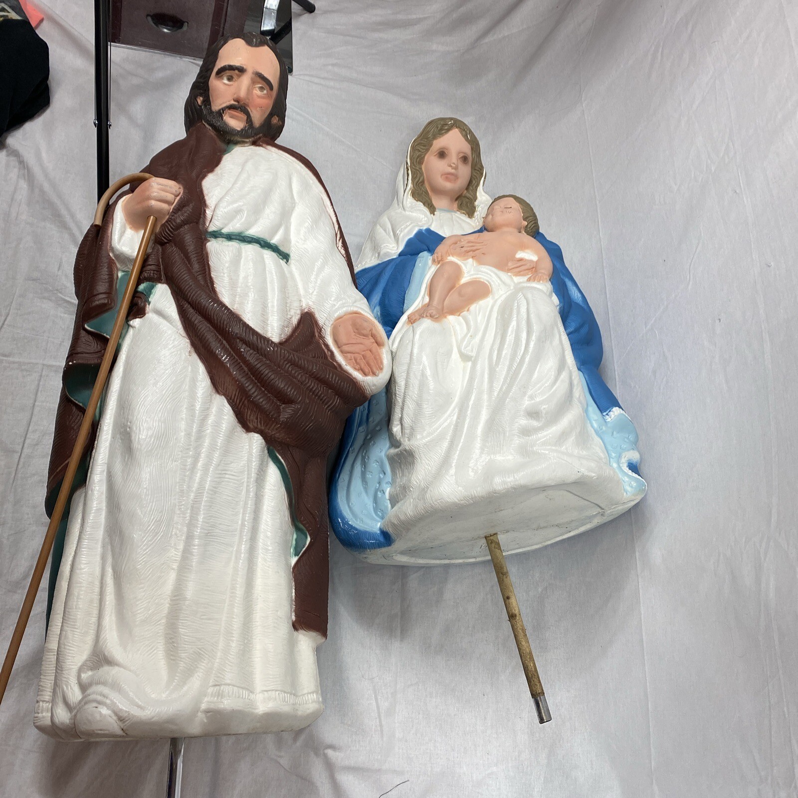 Vintage 1997 TPI Blow mold Mary Jesus Joseph Christmas Nativity Yard