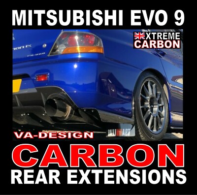 VA Design Carbon Stoßstange hinten Verlängerungen Lippen ''passt'' Mitsubishi Evo Evolution 9