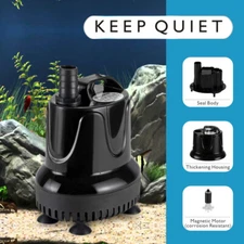 hygger Electric Submersible Water Pump for Koi Pond Pool Waterfall Fountains 