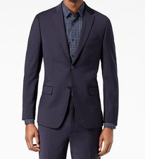  450 Calvin Klein Men's Blue Skinny Fit Wool Sport Coat Blazer Suit Jacket 40S