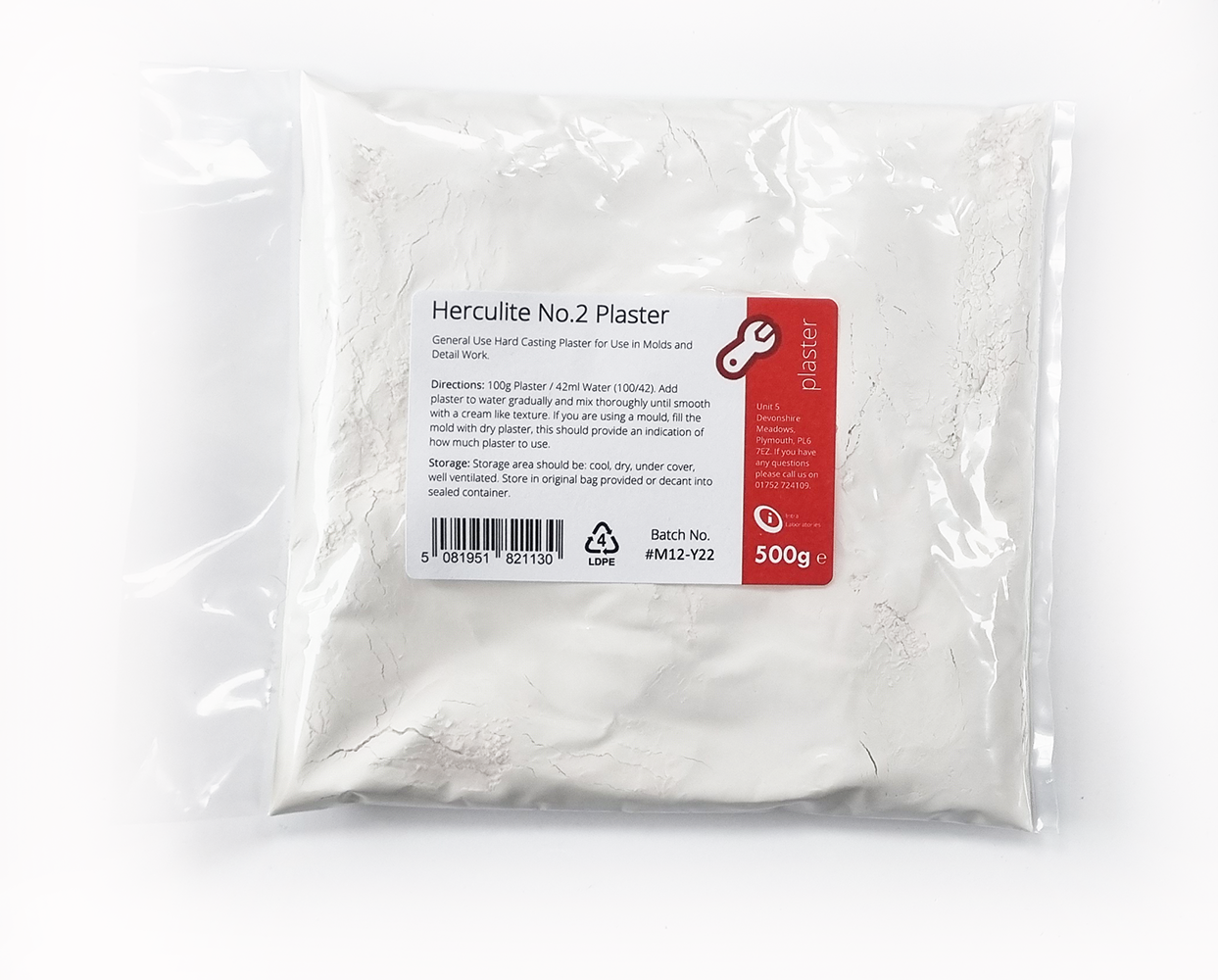 Herculite 2 Hard Casting Plaster of Paris - 500g
