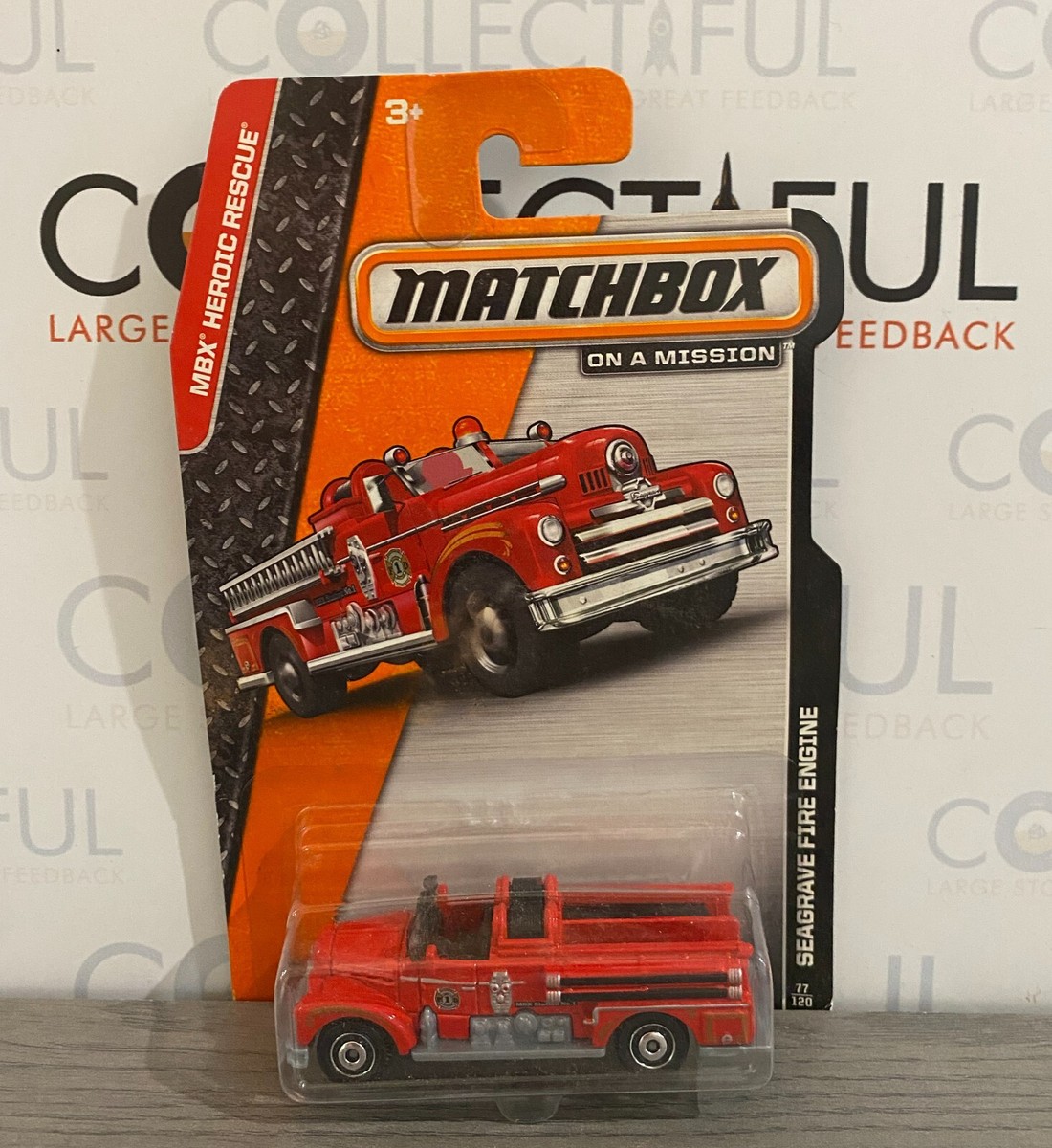 MATCHBOX #77 SEAGRAVE FIRE ENGINE 2013 DIECAST CAR *MOC*🔥