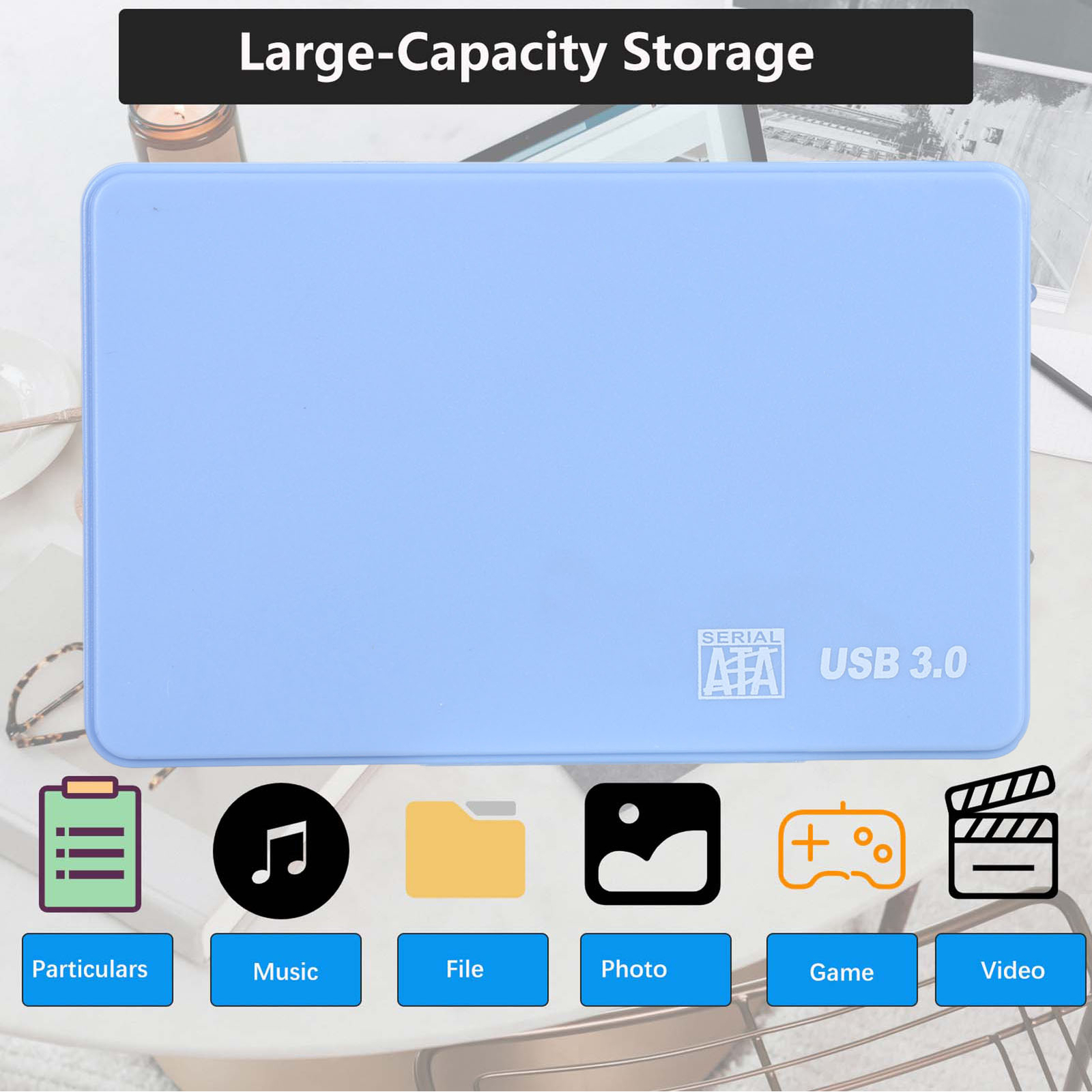 Compact External Hard Drive Storage Solution High-capacity Portable for Fast-image