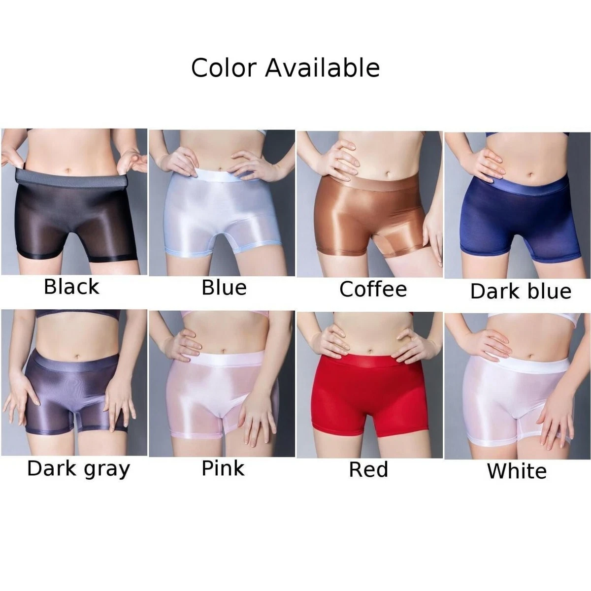 Femme Nylon Pur Brillant Slip Transparent Micro Mini Moulant