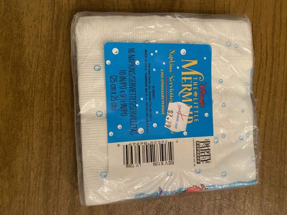 Servilletas Fiesta Sirenita Disney Años 90 De Colección VER ANUNCIO Foto 2 de 2