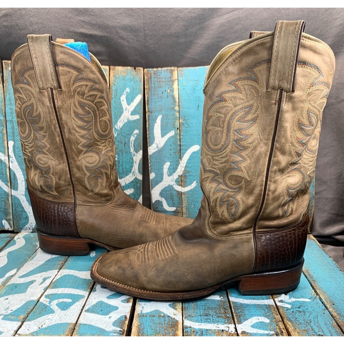 Nocona MD2711 Legacy Western Boot Tan Vintage USA Made Men's Size