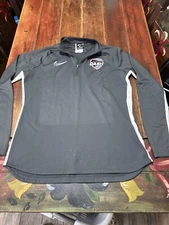Houston Dash Nike Dri-Fit Pullover Women's Black Size Large Soccer 1/4 Zip