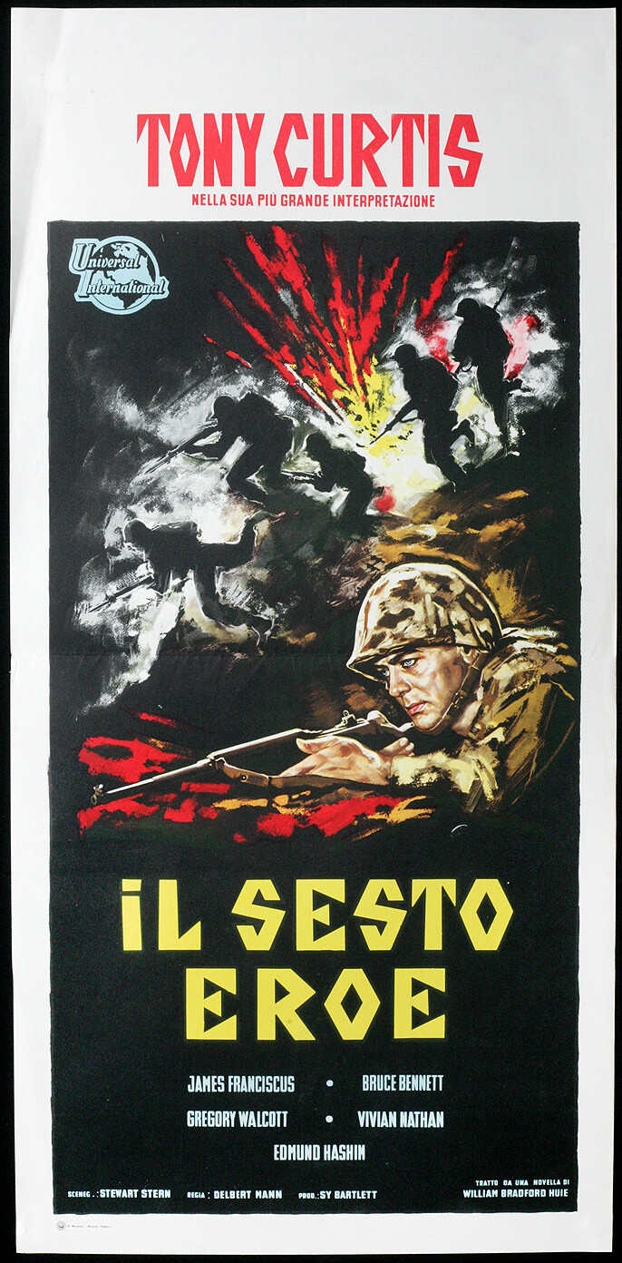 Locandina originale film Il sesto eroe (1961) - Regia di Delbert Mann