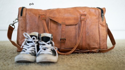 Sac De Sport Et De Voyage En Cuir Vintage – Grand Sac De Nuit Homme – Fabrication Artisanale Inde