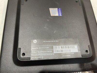 HP ProDesk 400 G3 Mini, Intel Core i5-7500T @2.7 GHZ 8GB Ram 200GB