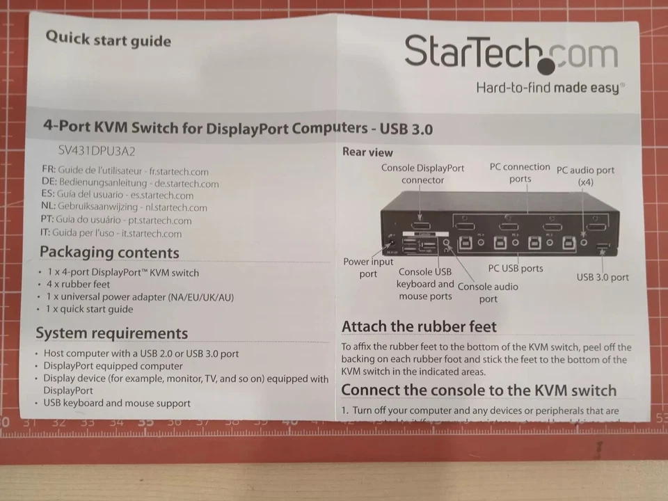 StarTech.com 4 Port KVM Switch, DisplayPort mit USB 3.0 Hub - 4K 30Hz - Bild 2 von 4