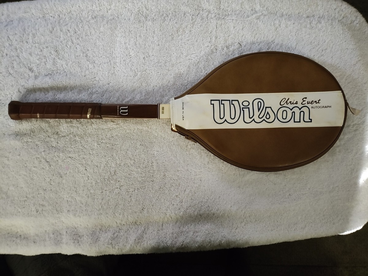 Vintage Wilson Chris Evert Autograph Wooden Tennis Racket Racquet