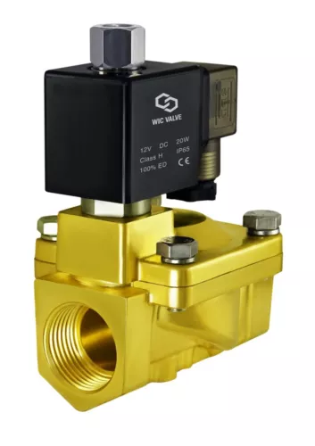 1/2" Inch Normally Open High Pressure Brass Electric Solenoid Valve 12V DC