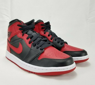 ð¥ Air Jordan 1 Retro Mid Banned Bred Men Sz 9 Black Red 554724-074 ð¥ | eBay