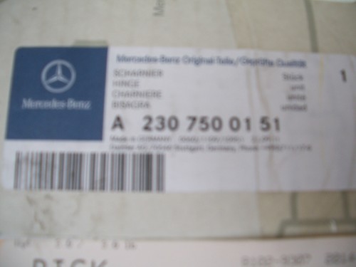 MERCEDES BENZ CLASE SL SL SL55 SL500 SL600 03 04 05 06 MALETERO TRASERO BISAGRA IZQUIERDA OEM - Imagen 6 de 6