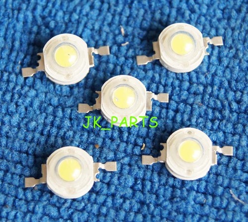 10 LED High Power 1W Bianco Freddo 6500K – Su PCB Nero 20mm, Alta Luminosità Per Progetti Elettronici