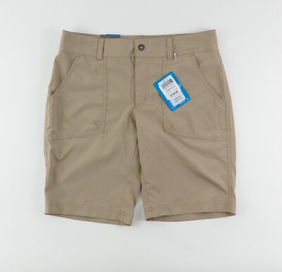 Columbia Shorts Womens 8 Beige Kestrel Trail Stretch Lightweight Omni Shield