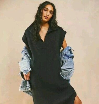 white christmas dresses Black Gold Cotton Long Sleeved Beach Dress – Lindsey Brown main image 1