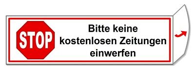 Keine Kostenlosen Zeitungen Einwerfen Briefkasten Schild 70 X Mm Folienschild Ebay