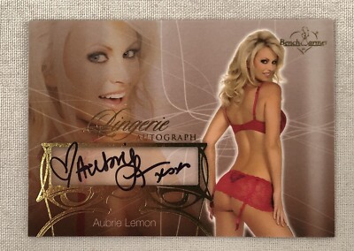 2013 Benchwarmer Hobby Aubrie Lemon Autograph Lingerie Card #40 Bench Warmer