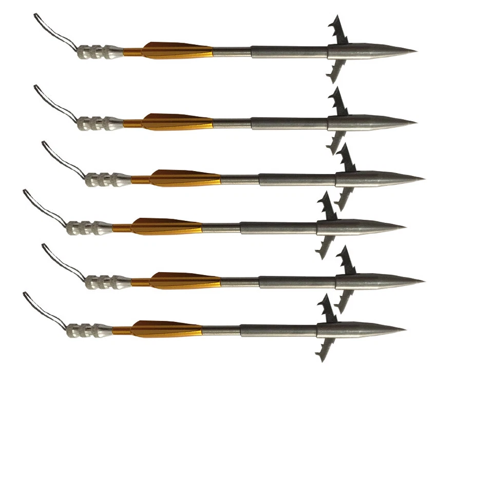 6PK crossbow fishing bolts 13.5cm stainless steel slingshot arrow 440C points - Image 4 of 4