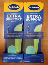 2 Pairs: Dr. Scholl's Extra Support Insoles Women's Size 6-11 0134 R5P7