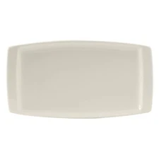 Tuxton China Inc AlumaTux 13-3/4" L Pearl White Rectangular Plate - 1 Doz
