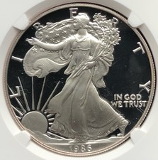 1oz silver 1986-S US Eagle NGC PF-69 Ultra/Cameo Original Brown Label.
