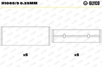 Kurbelwellenlager Glyco H1065/5 0.25Mm Passend FüR Nissan Renault