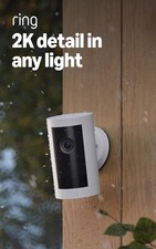 Ring Outdoor Cam Plus, Battery Newest Model , Home or Business Security, Wide-A