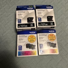 Brother LC101BK Black/LC101cl Ink Cartridges Expired 10/19-11/19-05/20