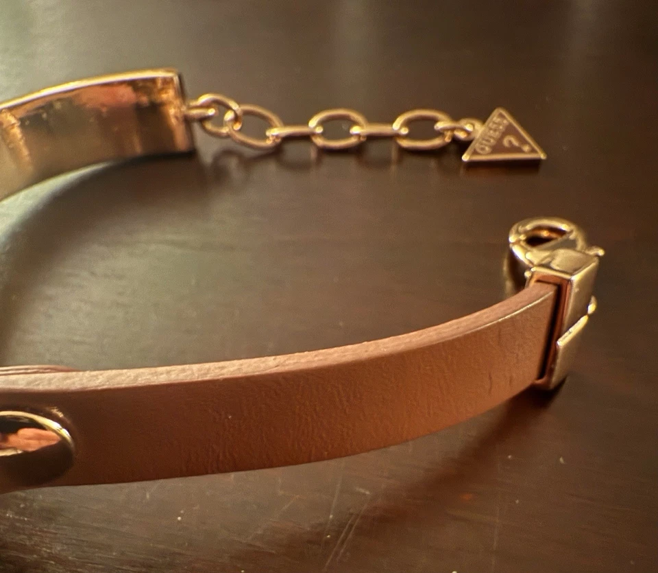 GUESS Armband Damen Leder Braun Armreif Top Zustand - Bild 3 von 4