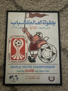 PÓSTER COCA COLA COPA FIFA QATAR 1995 CAMPEONATO MUNDIAL JUVENIL