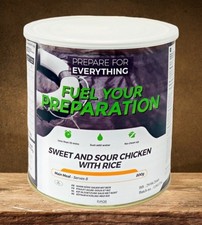 Fuel Your Preparation Freeze Dried Tin Sweet & Sour Chicken With Rice BB 12/2049