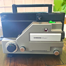 Chinon Whisper 8mm/Super 8 Desktop Projector Portable 100 ANSI 3x Gray/Black