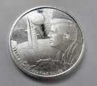 GEM! 1 oz .999 Fine Silver Apollo 11 Moon Landing - J F Kennedy