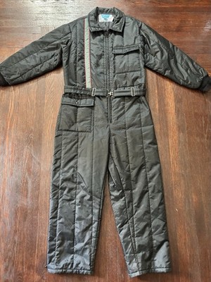 Vintage Snow Suit-ICEMAN-2XL-Snowmobile Black w/Red&Grey Stripe Men s-Winter VTG